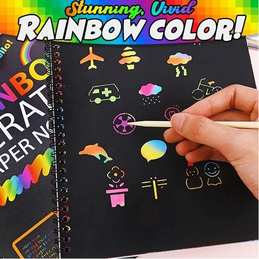 Free-Drawing Rainbow Magic Scratch Art Book