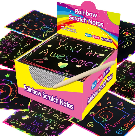 Rainbow Scratch Notes (50/100/150PCS)